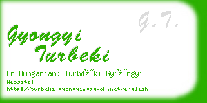 gyongyi turbeki business card